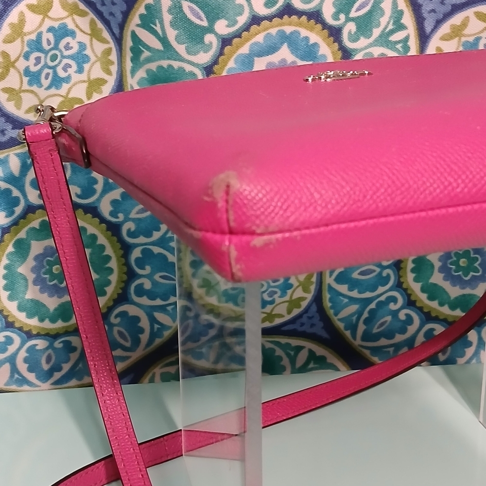 Coach Kitt Messenger Bag - Pink Pebbled Leather - Picture 8 of 15